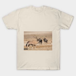 Namibia. Etosha National Park. Oryx and Wildebeest. T-Shirt